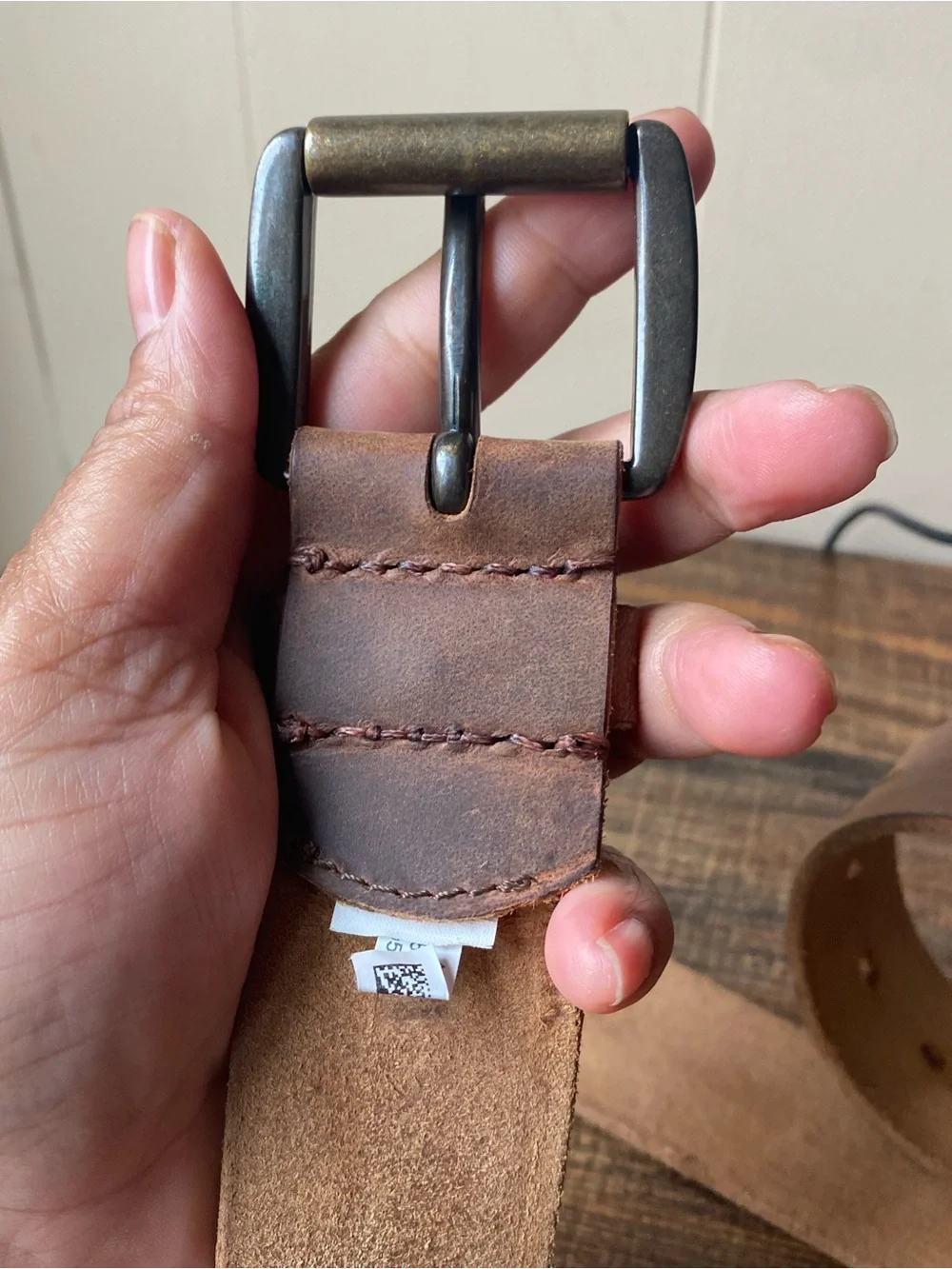 American Eagle Distressed Leather Belt, 26”